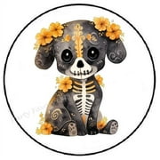 Day Of The Dead Dog Halloween Stickers Party Favors Phone Decal Water Bottle Stickers Car Decals, Laptop Sticker