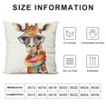 thumbnail image 5 of Shiartex Giraffe Pillow Covers for Couch Sofa Indoor Outdoor Throw Pillow Cover Soft and Durable 1PC 22x22in, 5 of 5