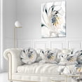 thumbnail image 3 of Designart 'White Stained Glass Floral Art ' Large Floral Wall Art Canvas, 3 of 3