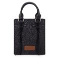 thumbnail image 3 of Wrangler Embossed Crossbody Bag for Women Top Handle Fringe Handbags and Western Mini Tote, Black, 3 of 6