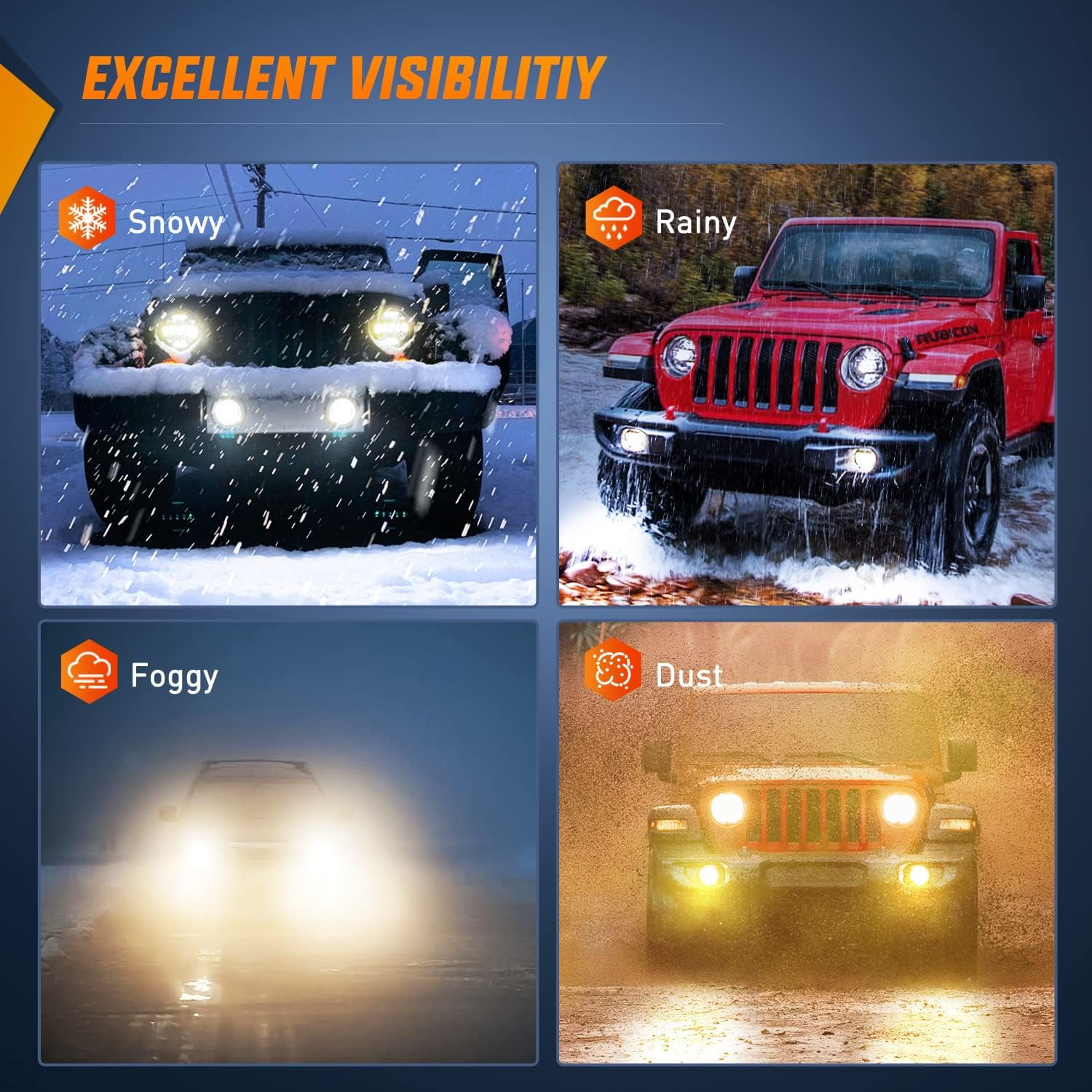 Nilight 4inch Led Fog Light Assembly Compatible with 2007 2008 2009 2010 2011 2012 2013 2014 2015 2016 2017 2018 Jeep Wrangler JK Unlimited JKU w/Conversion Cable Clear Fog Lamps
