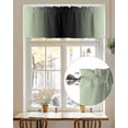 thumbnail image 7 of Ombre Abstract Valances for Windows Gradient Light Green and Black Valance Rod Pocket Light Filtering Short Window Treatments Curtains for Kitchen Bathroom Living Room Bedroom, 1 Panel, 54 x 18 Inch, 7 of 7