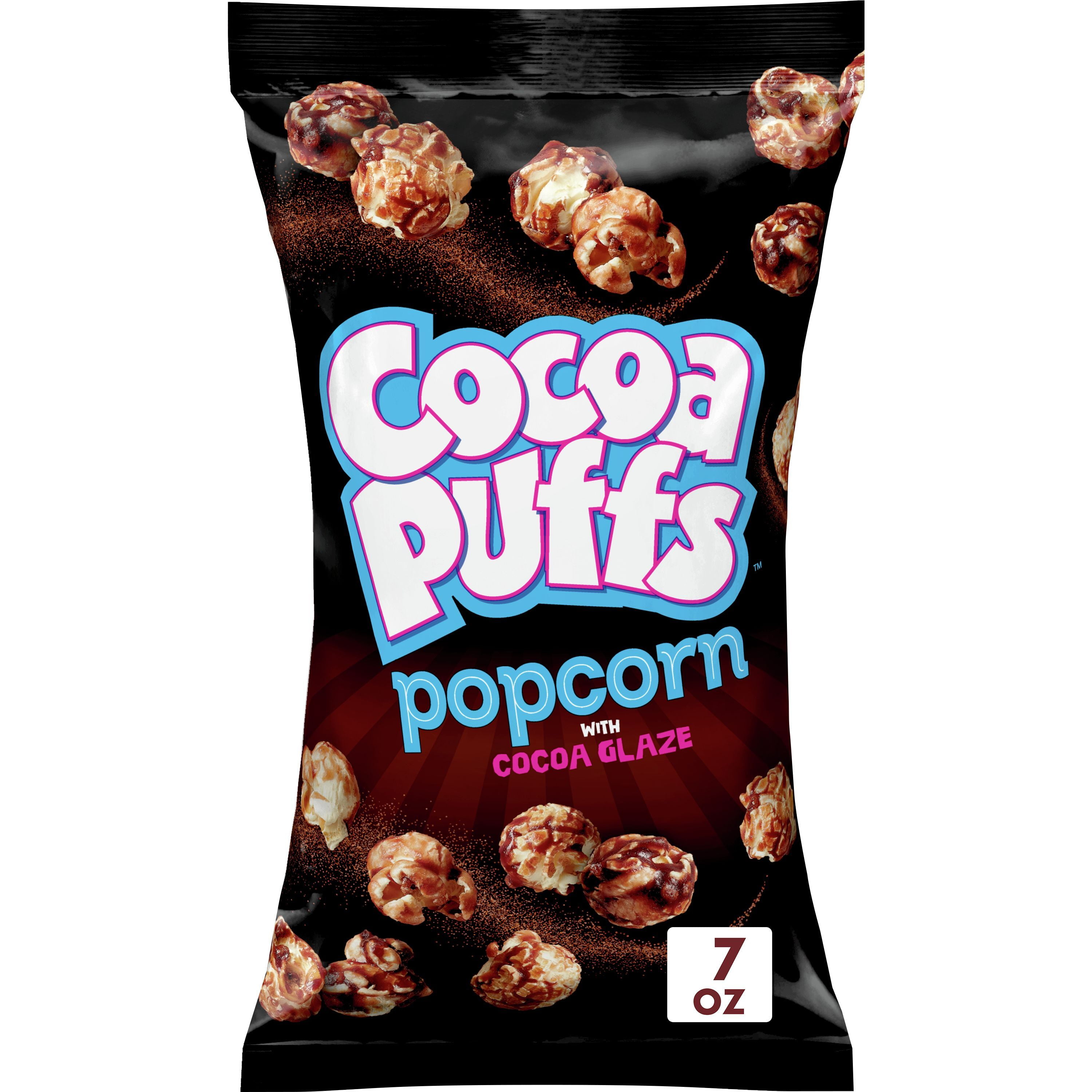 Cocoa Puffs Popcorn Snack with Cocoa Glaze, Chocolate Popcorn, 7 oz