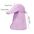 thumbnail image 3 of Under $1 PEONAVET Sun Hat 3 Ways To Wear Sunscreen Hat Men's and Women's Hiking and Fishing-drying Fisherman's Hat Outdoor Baseball with Shawl, 3 of 7