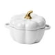 thumbnail image 3 of Cuenco de cerámica con forma de calabaza, olla con forma de calabaza para cocinar con tapa para fiestas en casa o en la cocina. Blanco, 3 of 8