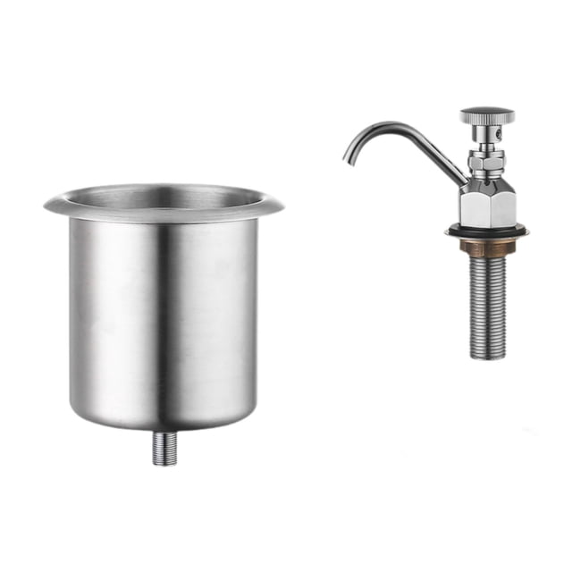 Grifo de pozo de inmersión, recipiente de cuchara de inmersión de grifo de café, grifo de cocina ajustable de un solo orificio para herramienta de bar profundizar