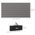 thumbnail image 3 of Outsunny Waterproof Outdoor Rug w/ Carry Bag, 9' x 18', Black White Clover, 3 of 10
