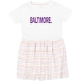 thumbnail image 3 of Inktastic Baltimore in Purple Text Girls Toddler Dress, 3 of 5