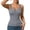hgg017-Gray, variant on Women's Lace Trim V Neck Pullover Tank Top Solid Color Casual Sleeveless Layering Shell Top