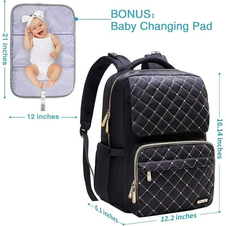 Diaper Bag Backpack, Diaper Bags for Baby Girls Boys, Baby Bags for Moms Dads, Baby Nappy Changing Bag with Insulated Pockets,Multi-functional