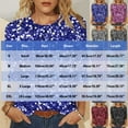 thumbnail image 3 of Wowcloth Woman's Printed Pullover Top with Round Neck and Three-Quarter Sleeves, Casual and Fashionable for Daily Wear, 3 of 5