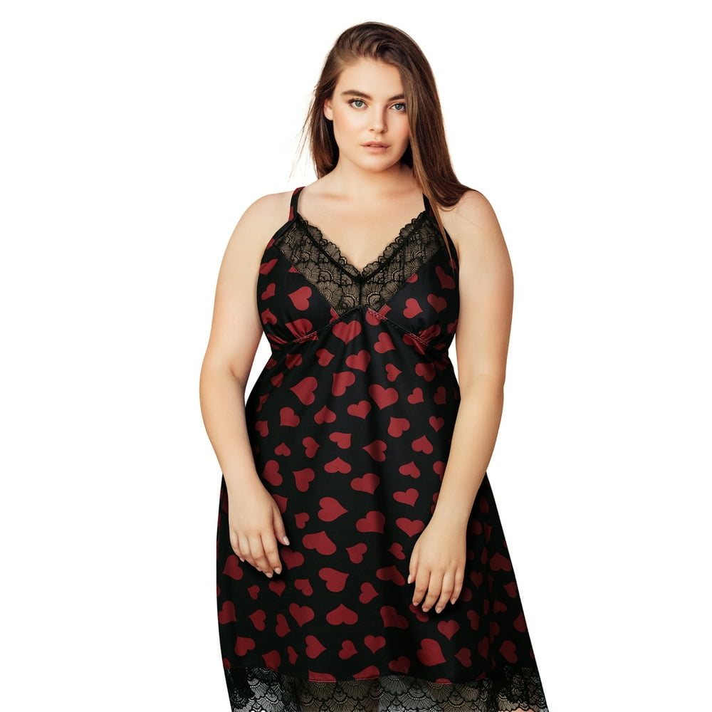 HDE HDE Elegant Plus Size Lingerie for Women Sexy Babydoll Chemise