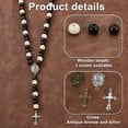 thumbnail image 4 of Kit de 744 piezas para hacer rosarios, collares de primera comunión, cuentas de madera natural, centro de mesa, candelabro de aleación y alambres para abalorios., 4 of 6