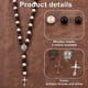 thumbnail image 4 of Kit de 744 piezas para hacer rosarios, collares de primera comunión, cuentas de madera natural, centro de mesa, candelabro de aleación y alambres para abalorios., 4 of 6