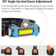 thumbnail image 3 of 2 Pcs Rechargeable Cob Head Light Lamp,led Head Light Lamp Flashlight,adjustable Head Light Lamp,fo, 3 of 4