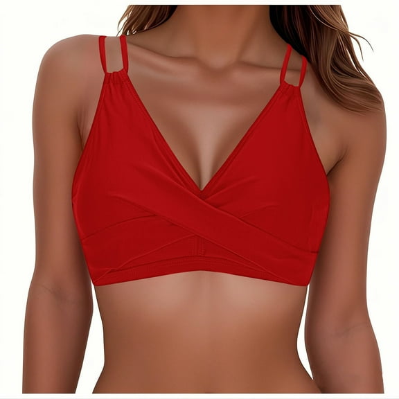 asdoklhq Women's Bikini Swimsuits Women Swimsuit Swimwear Bathing Swim for Women - Bathing Suit No Bottom Red XL