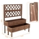 thumbnail image 2 of Garvee jardinera de madera con enrejado de 41.93 x 22.44 x 52.95 pulgadas, cama elevada con drenaje para patio y horticultura, 2 of 8