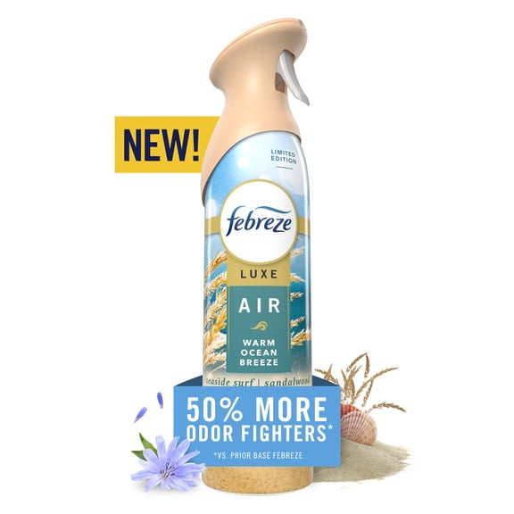 Febreze Air Mist Luxe Warm Ocean Breeze Air Freshener Spray, 8.1 oz