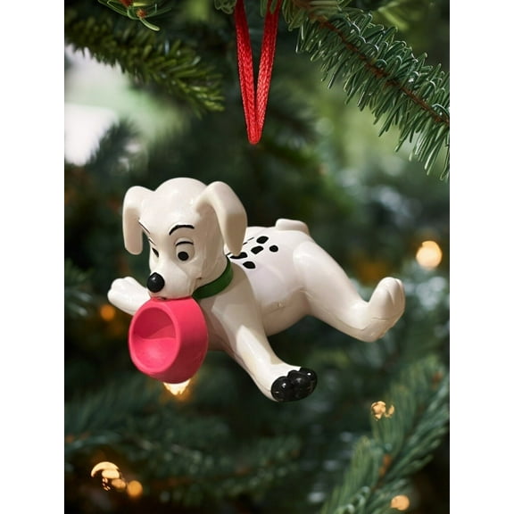 ORNAMENT 101 Dalmatians Red Pink Food Bowl Mouth Disney Figurine Charm