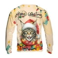 thumbnail image 2 of Merry Christmas Santa Maine Coon Scarf Twinkling Lights Xmas Holiday All Over Print 3D Sweatshirt Unisex Merch Cat Lover Kitten Owner Gifts - 00022, 2 of 6