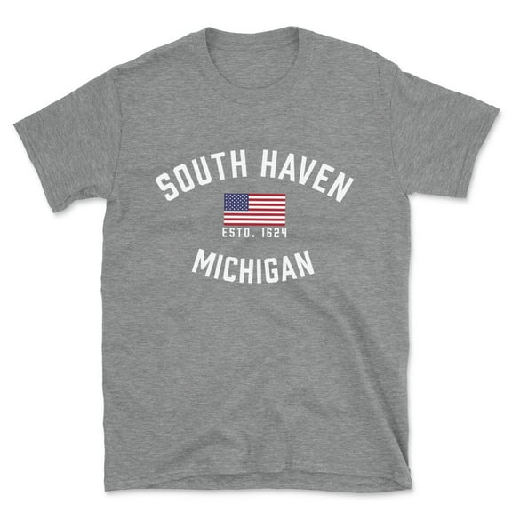 South Haven Michigan Patriot Men's Cotton T-Shirt