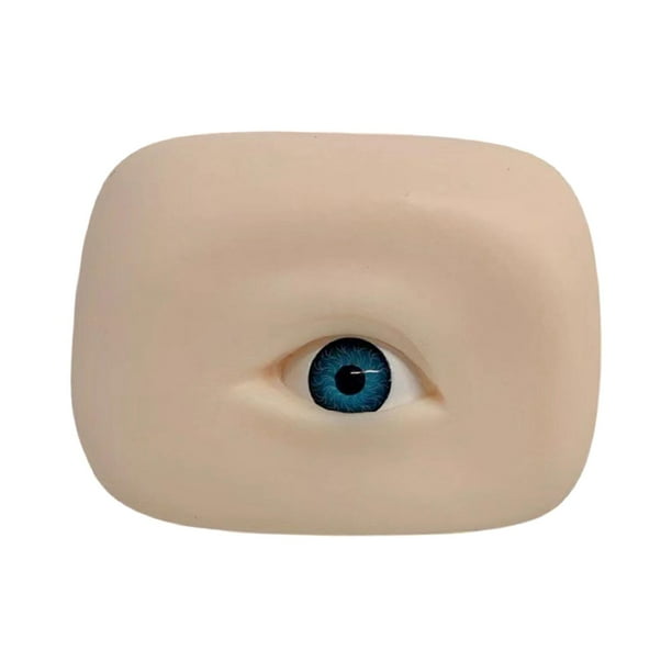 Accesorios de práctica de modelo de silicona Suministros de maquillaje profesional suave reutilizados Color Azul Izquierda Zulema Portátil