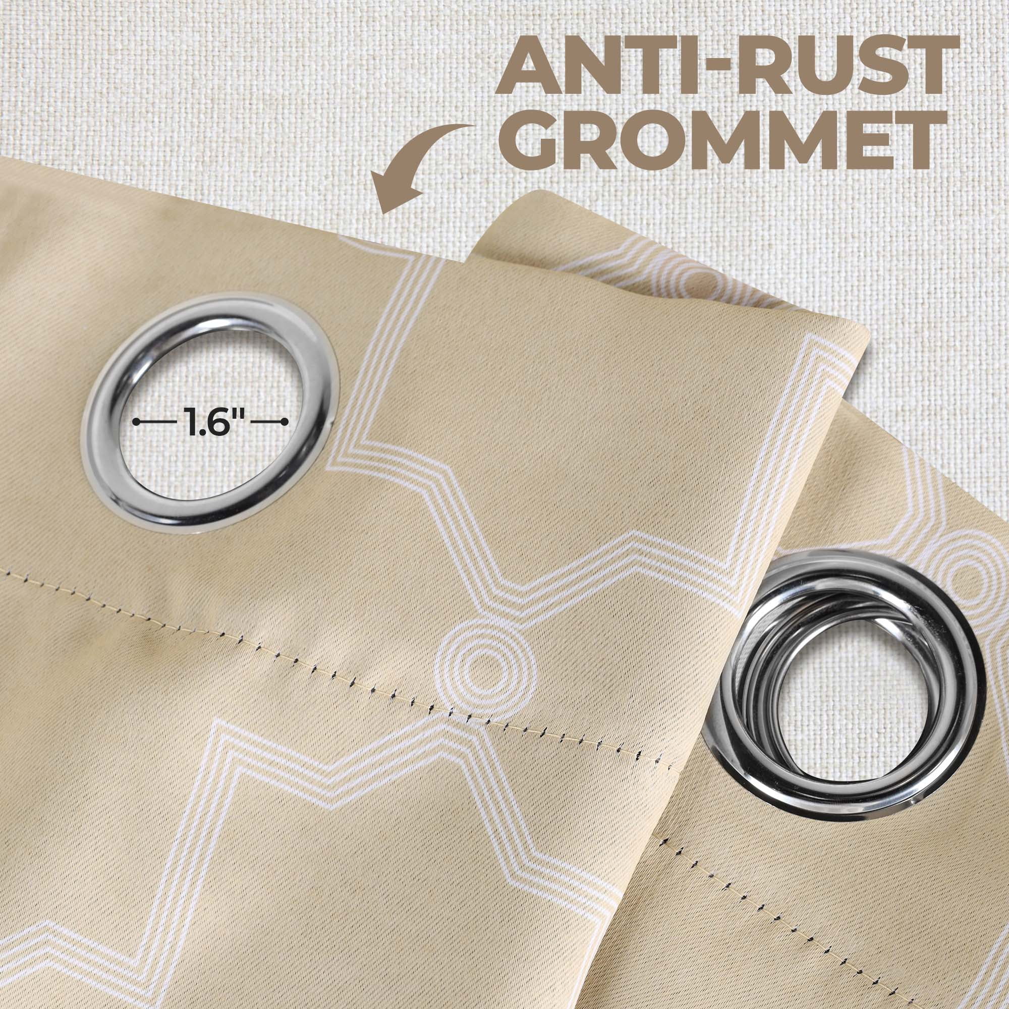 Superior Trellis Blackout Grommet Curtain Panel Pair, Set of 2 Curtains, 42"W x 108"L, Ivory