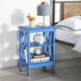 thumbnail image 2 of VECELO Nightstand End Table with 3-tier Storage Shelf for Living Room/Bedroom/Office, Dark Blue, 2 of 9