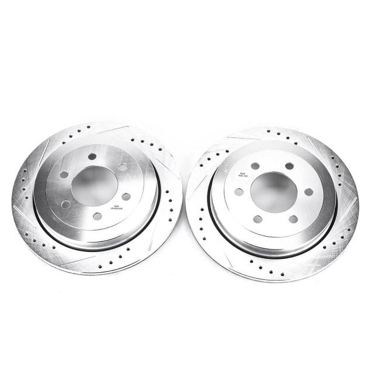 Power Stop Rear Pair of Drilled and Slotted Brake Rotors AR85124XPR Fits 2017 Ford Expedition