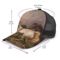thumbnail image 2 of Lsque Three Horses Oil Painting Printed Trucker Hat - Baseball Cap for Men Women - Breathable Mesh Side, Adjustable Fit - for Casual Wear, 2 of 7
