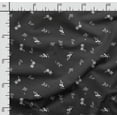 thumbnail image 4 of Soimoi Floral & Leave Printed, Cotton Fleece, Fabric by The Yard Sewing DIY Stretch Fabric 56 Inches Wide, WarmFabric for Hats, Coats, Gloves, Blankets, Black, 4 of 5