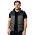 thumbnail image 2 of Dresfit Lightweight Jacket Men Cotton Zip Up Quilted Jacket Sleeveless Big and Tall Thick Autumn Outerwear Warm Padded Waistcoat with Pockets Black 2XL, 2 of 6