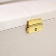 thumbnail image 4 of Domqga Three Layer Jewelry Storage Organizer Box PU Earring Necklace Display Case Cabinet White​, Jewelry Organizer, Necklace Storage Box, 4 of 7