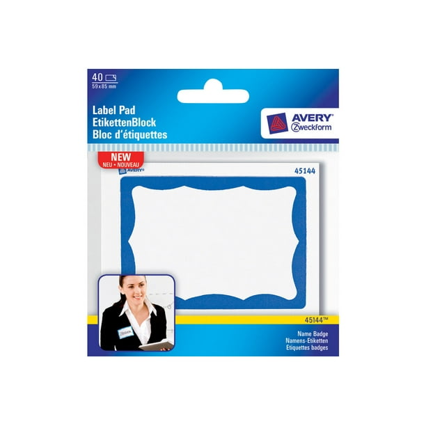Self adhesive removable name badge labels