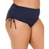 Michael Kors NEW NAVY Plus Size Ruched Bikini Swim Bottom, US 16W