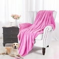 thumbnail image 3 of Howarmer Large Pink Throw Blankets, Twin Size Soft Lightweight Flannel Fleece Blanket, 60" x 80", 3 of 7