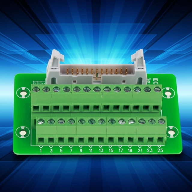 DIN Rail Module, DIN Rail 26Pin 5mm Mount Interface Module Male Connector Breakout Board, Brackets And Connecting, Ground Circuit Terminal Blocks