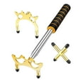 thumbnail image 2 of jinwen Billiards Cue Stick Bridge Snooker Cue Rest, Holder Retractable with Bridge Head Billiards Rod Stick Rack for Game Pool Table Gold Low, 2 of 9
