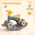 thumbnail image 3 of Costway 3 in 1 Rocking Horse with Detachable Balance Board and Height Adjustable Seat Navy&Yellow, 3 of 10