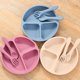 thumbnail image 5 of Silicone Plates for Babies Toddlers Self Feeding Baby Plate with Silicone Spoon & Fork BPA Free Divided Design Dishwasher & Microwave Safe, 5 of 5