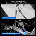 thumbnail image 4 of Para el Cargador de Automóvil 2 en 1 para Mini de 100 W con Cable Tipo C A CC de 3 Metros, Pantalla LED, Inserte el Orificio del Encendedor de Cigarrillos, 4 of 9