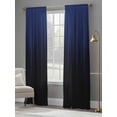 thumbnail image 3 of Navy Blue Black Ombre Sheer Curtains 108 Inch Length 2 Panels Set, Modern Abstract Striped Gradient Voile Window Treatment Semi Sheer Long Curtains Drapes for Bedroom/Living Room/Kitchen 52"x108"x2, 3 of 7