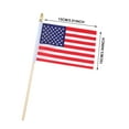 thumbnail image 3 of Small US Flags On Stick 4 X 6 Inch Mini Hand Held Stick Flags with Spear Top Solid Wooden Flag for Party Sports Events Patriotic Festival 4th Of July Decorations, 3 of 9