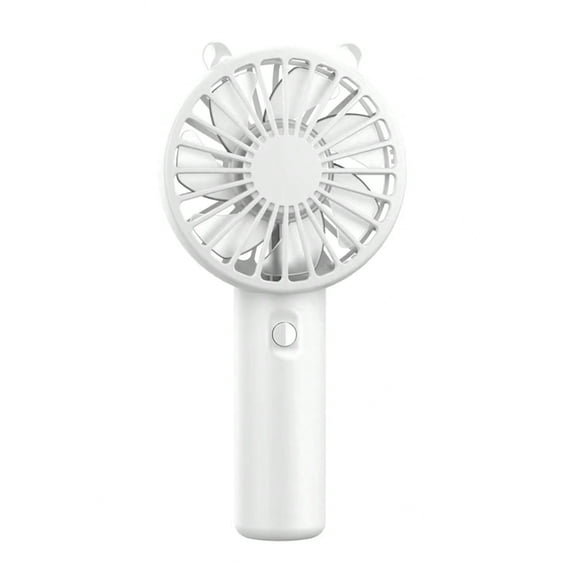 1pc Unisex Solid Color Cute Ear Design USB Rechargeable Handheld Fan, Portable Cooling Fan For Summer Outdoor Sports Office School Beach Pool Party Holiday