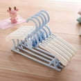 thumbnail image 2 of Jinsinto 5 Pieces of Children's Clothes Rack Telescopic Multifunctional Baby Kids Clothes Hanging Newborn Clothes Support Baby Clothes Rack Home Non-slip (Blue), 2 of 5
