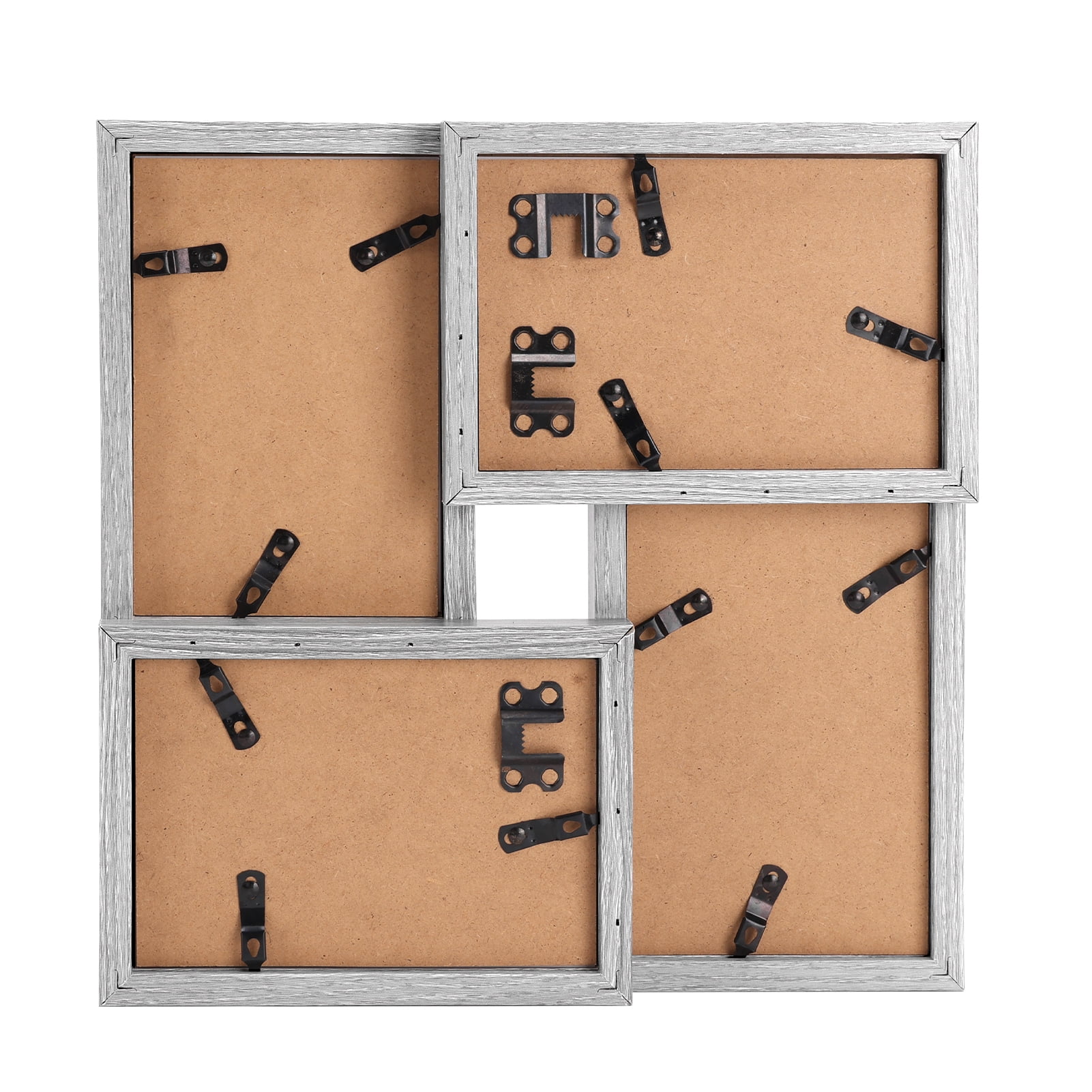 4 Pack 4x6 Collage Picture Frames, Family Photo Frame for Wall Hanging Decor, Gray(11.4" x 11.4" x 0.59")
