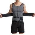 thumbnail image 4 of Men's Neoprene Body Shaper Vest - Double-Breasted Compression Tank Top for Torso Trimmer, 4 of 4