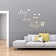 thumbnail image 4 of DIY Sticker, Love Live Laugh Heart 3D Mirror Wall Stickers Home Decoration 24 Pieces/Set Color: Silver, 4 of 4