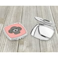 thumbnail image 3 of Checkerboard Pink Silver Gray Poodle Compact Mirror BB1259SCM, 3 of 4