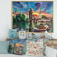 thumbnail image 2 of Designart 'Sunset Over Cityview Of Prague' Children's Art Framed Canvas Wall Art Print, 2 of 5